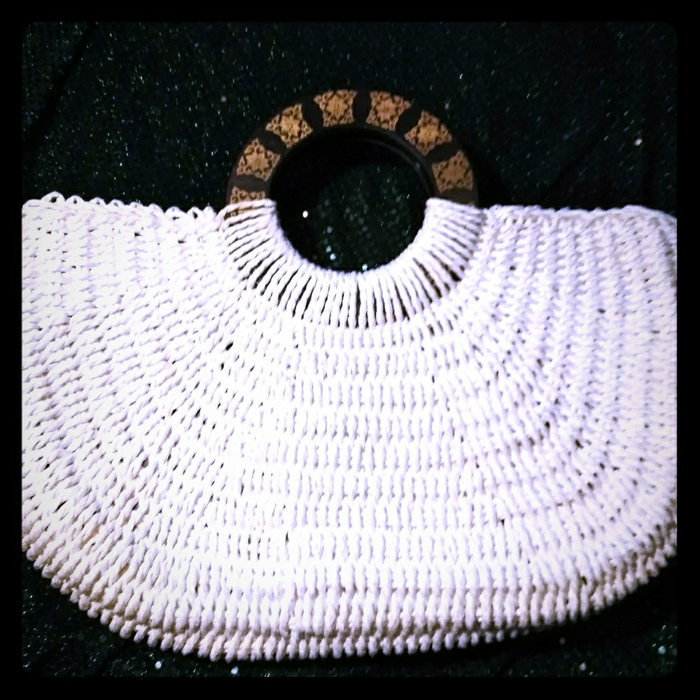 Coldwater Creek Wicker Tote Handbag